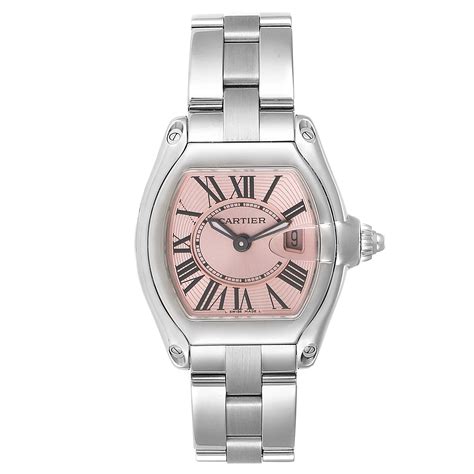 cartier roadster ladies pink dial|Cartier Roadster Pink Dial .